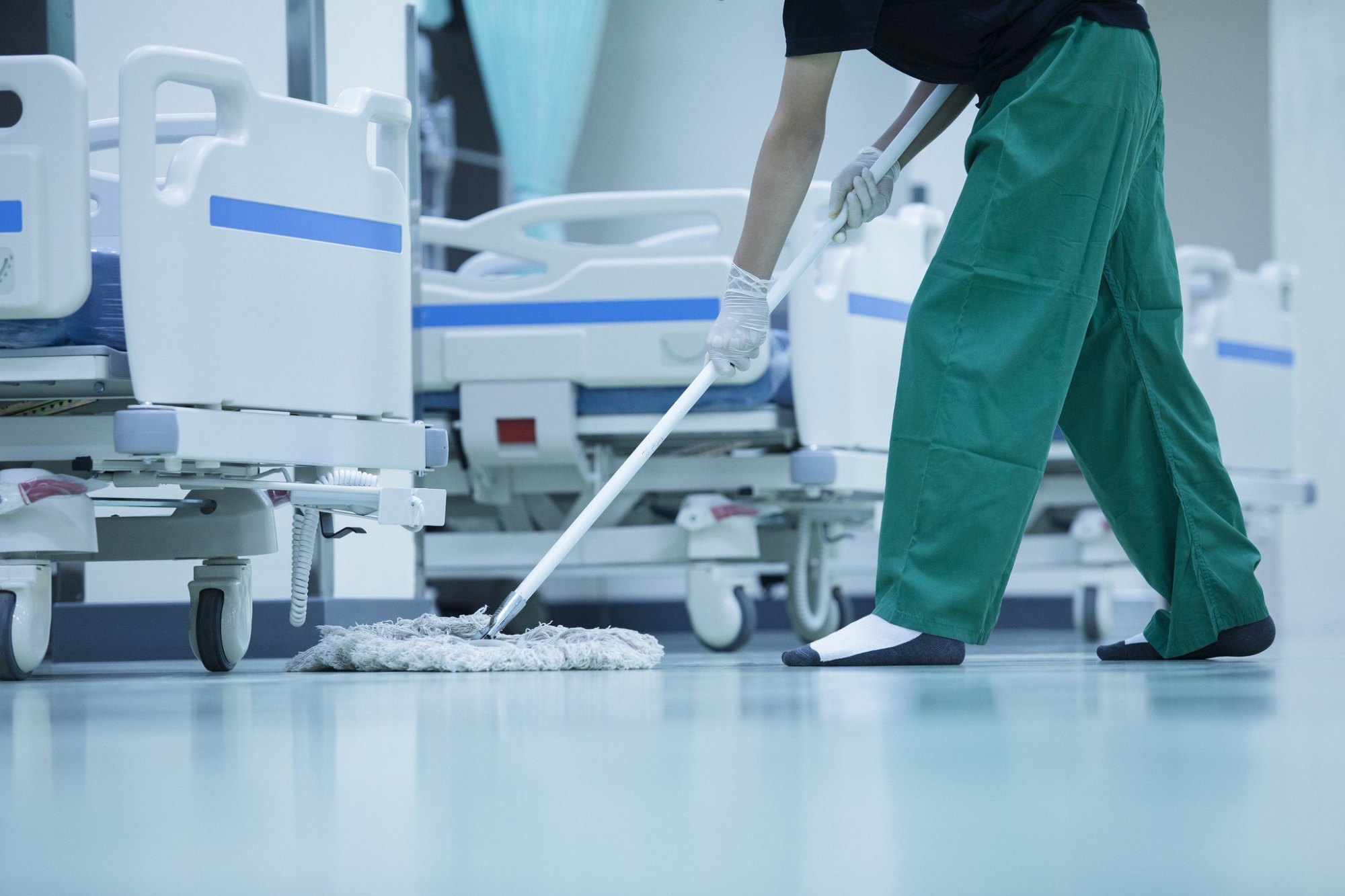 Hospital Floor Cleaning